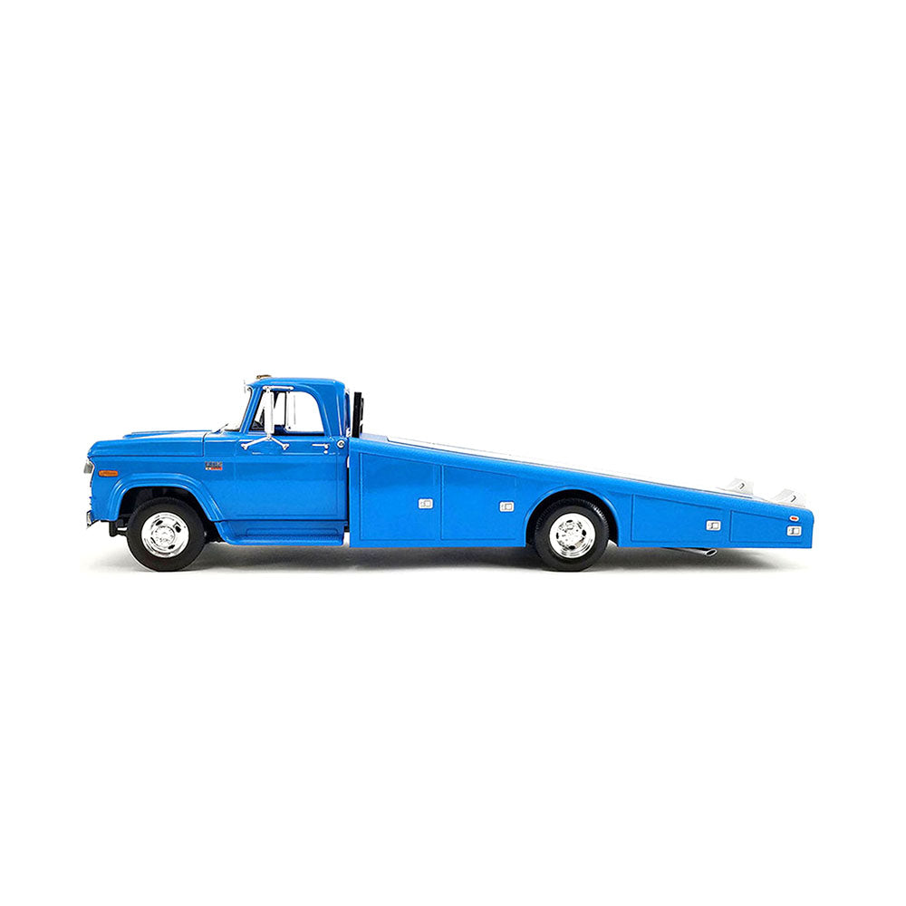 Acme 1:18 Scale 1970 Dodge D-300 Ramp Truck Corporate Blue Diecast Model Toy