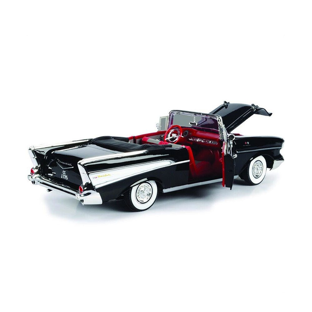 Motor Max 1:18 Scale 1957 Chevy Bel Air Dr No James Bond Black Diecast Car Model