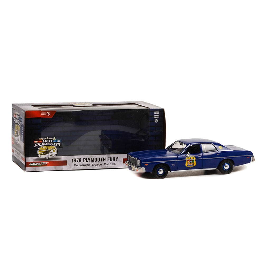 Greenlight 1:24 Scale 1978 Plymouth Fury Delaware State Police Model Vehicle
