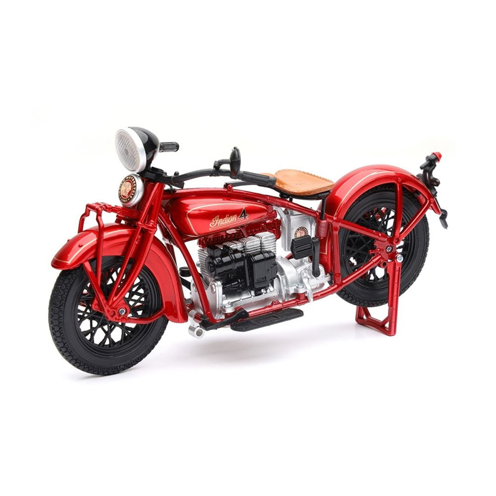 NewRay 1:12 Scale 1930 Indian Four Burgendy Diecast Motorcycle Model Toy