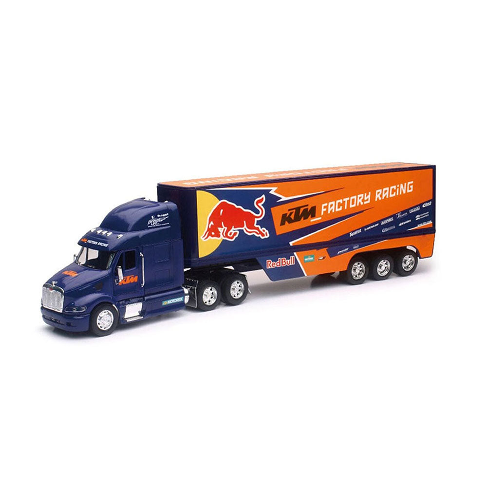 NewRay 1:32 Scale Red Bull KTM Factory Team Truck 2017 Peterbilt 387 Diecast Model