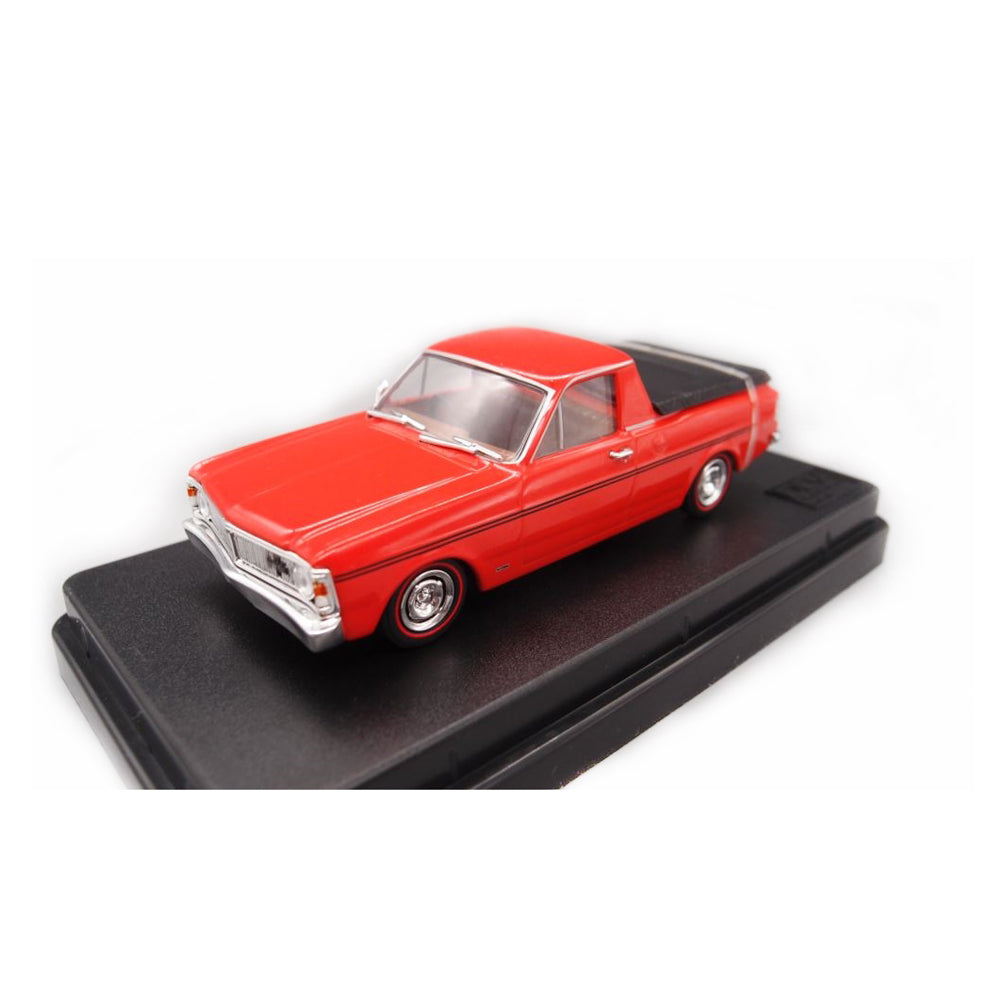 DDA 1:43 Scale Vermillion Fire 1971 XY Ford Ute Diecast Car Toy Model
