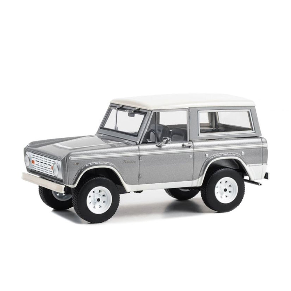 Greenlight 1:24 Scale 1967 Ford Bronco Counting Cars Silver With White Top Diecast Toy