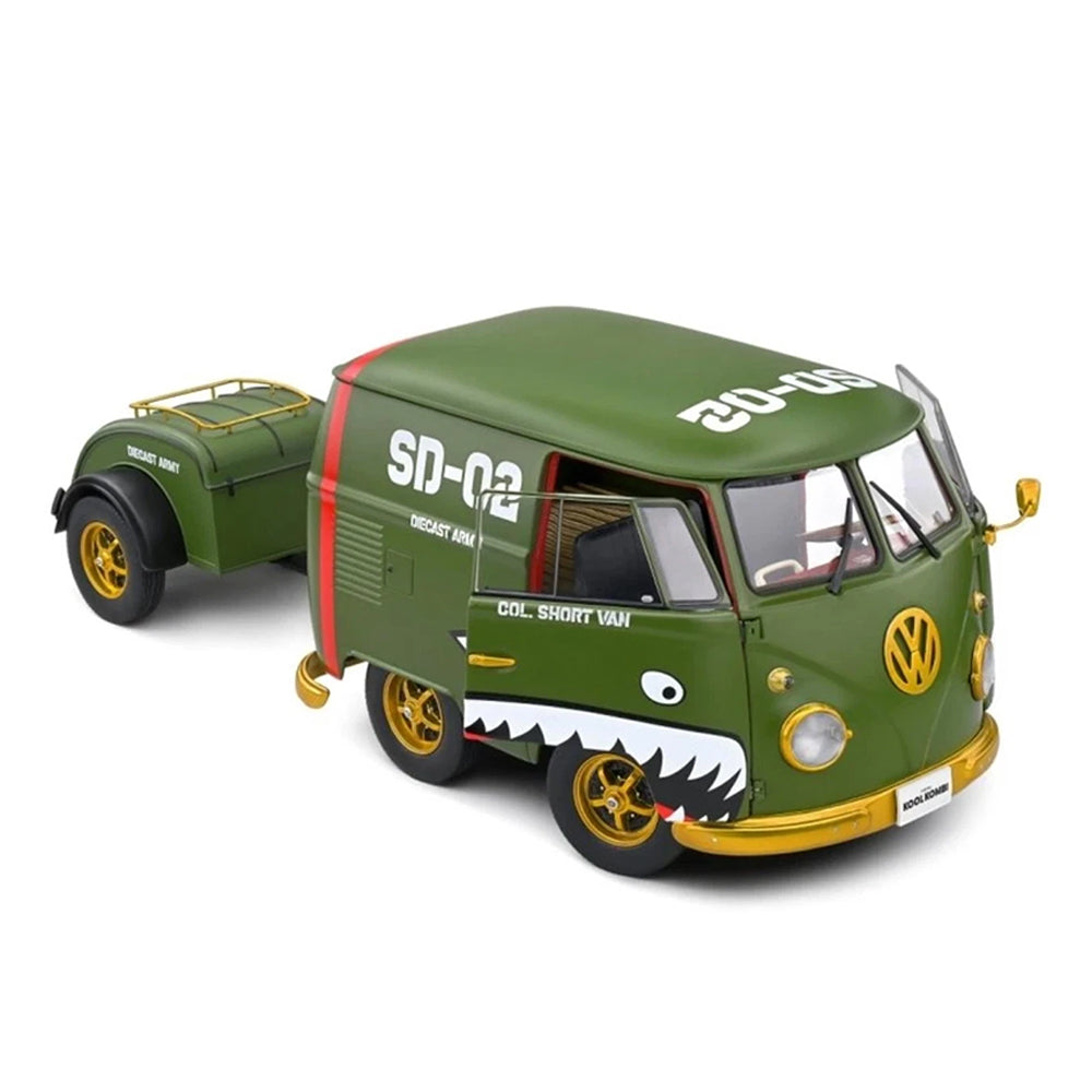 Solido 1:18 Scale Volkswagen 1950 Kool Kombi Army Fighter Diecast Model