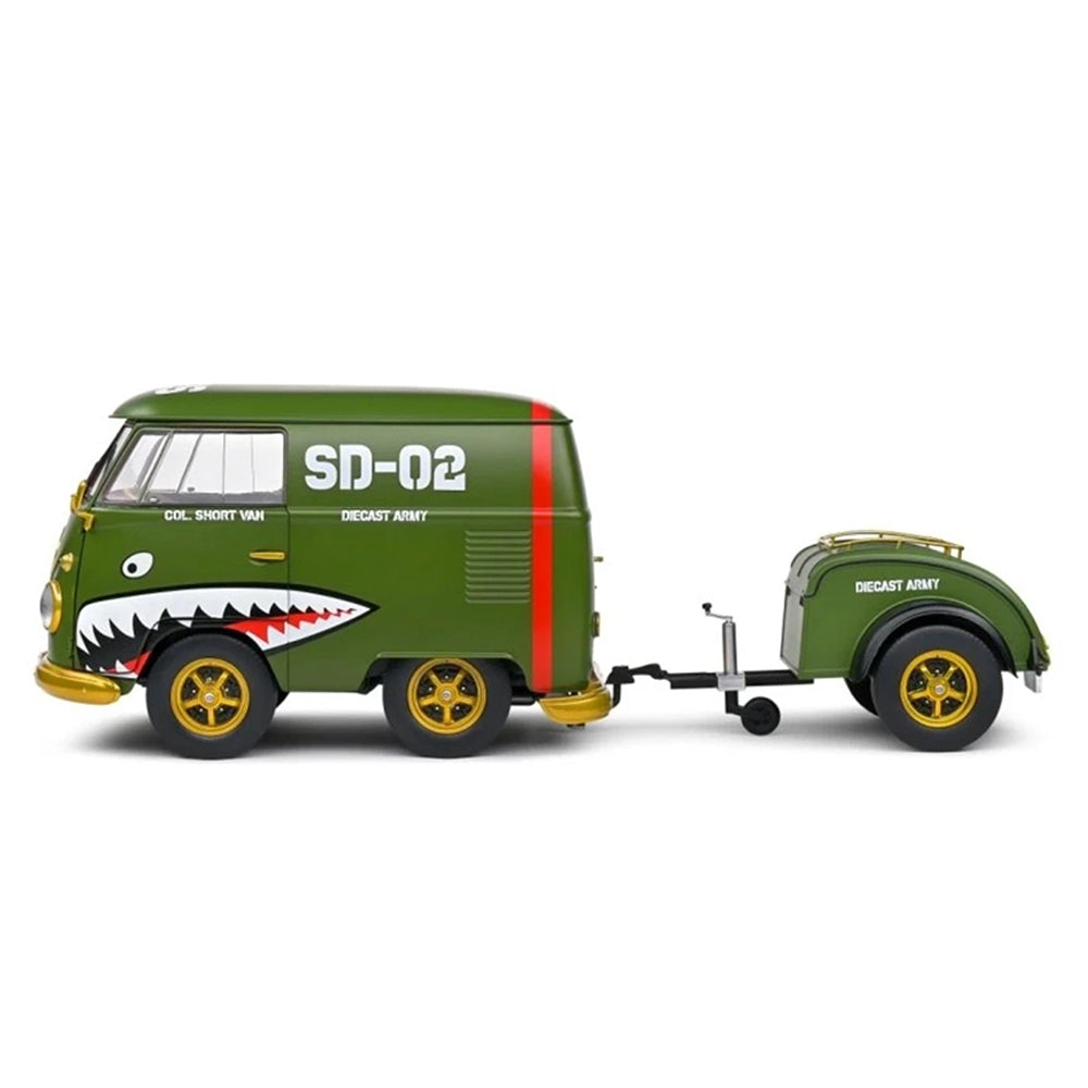 Solido 1:18 Scale Volkswagen 1950 Kool Kombi Army Fighter Diecast Model