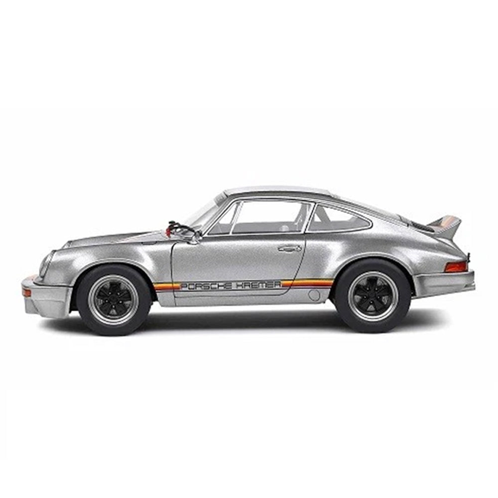 Solido 1:18 Scale 1973 Porsche 911 RSR Kremer Rally Silver Model Vehicle