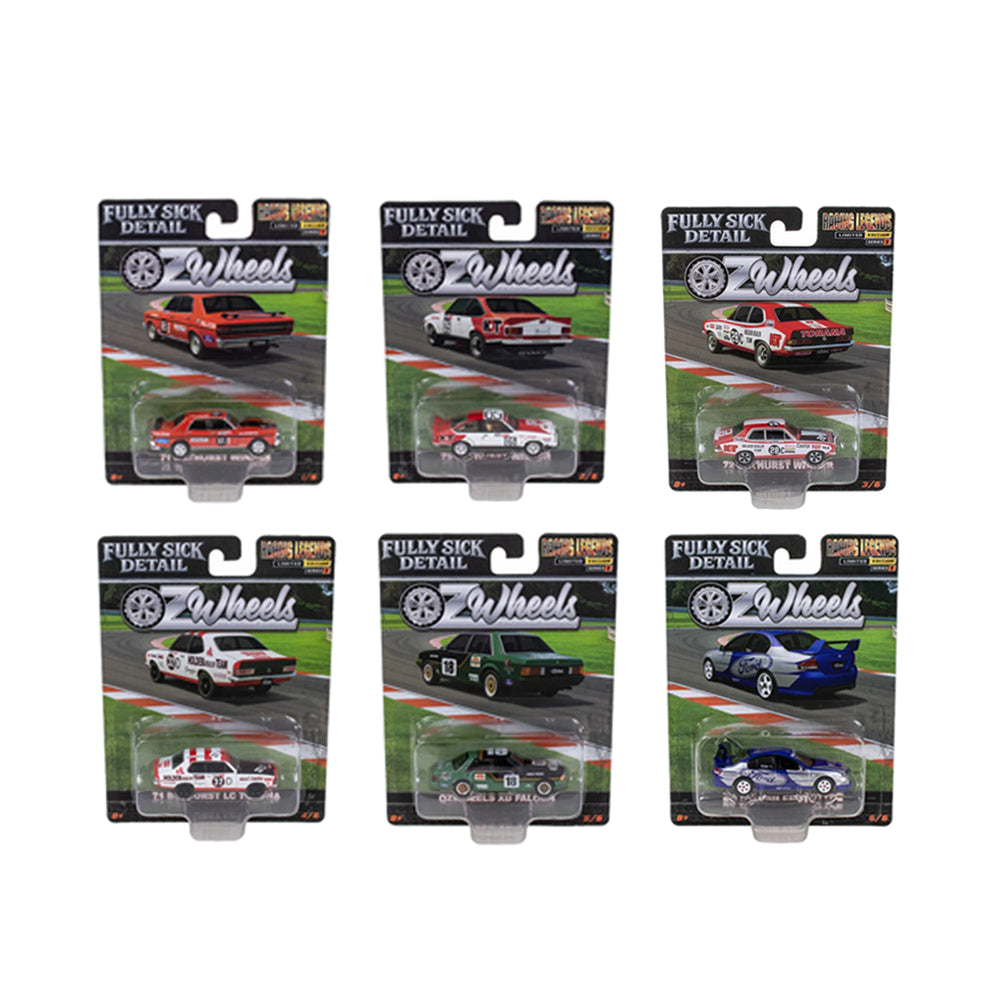 OZ Wheels 1:64 Fully Sick Detail Series 1 Racing Legends Diecast Set of 6 Cars