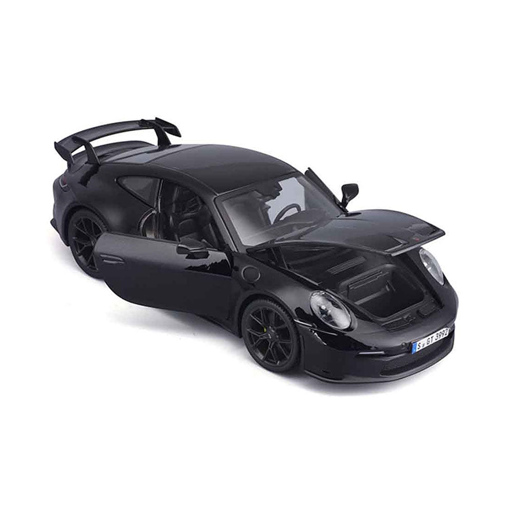 Maisto 1:18 Scale 2022 Porsche 911 GT-3 Black Diecast Model Car Toy Gift For 3y+
