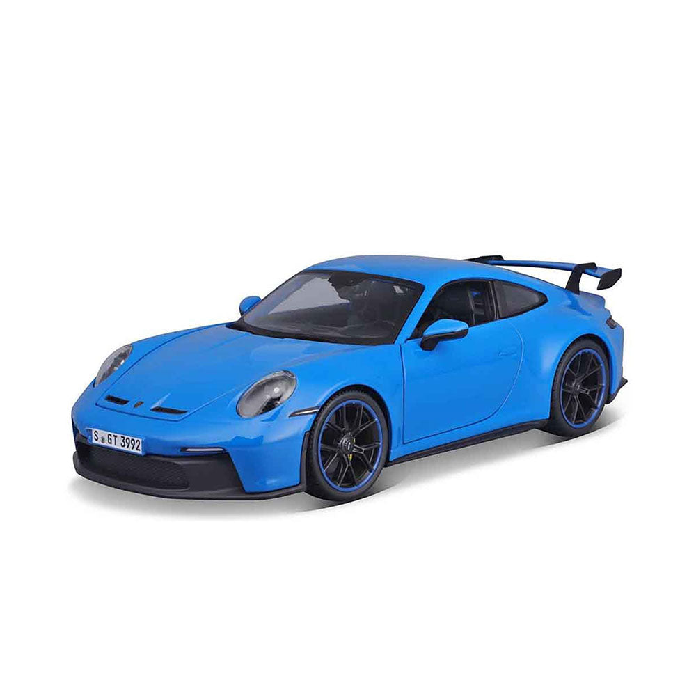 Maisto 1:18 Scale 2022 Porsche 911 GT-3 Blue Diecast Car Kids Toy Model Replicas
