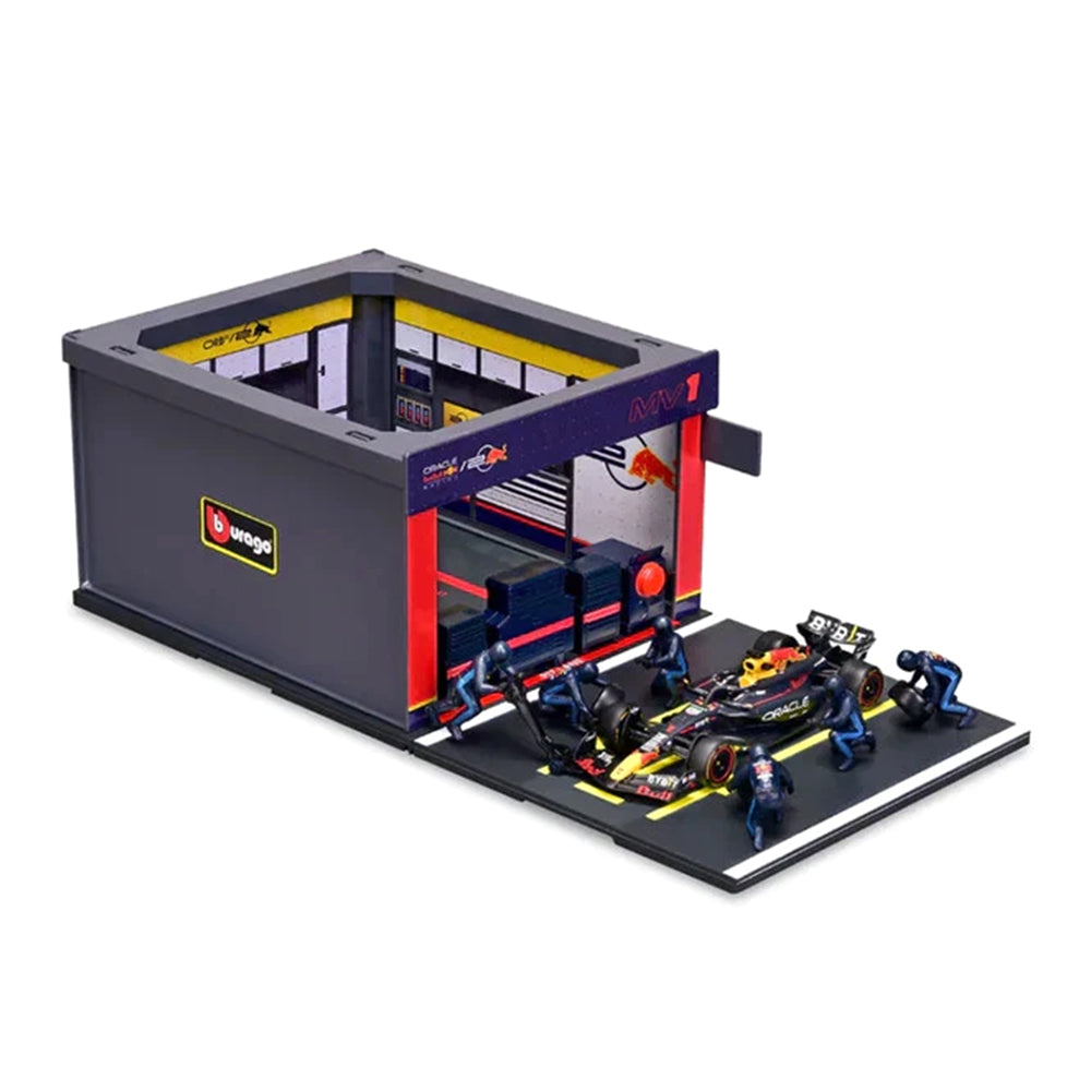 Bburago 1:43 Red Bull Pit Stop With RB20 Max Verstappen #1 2024 Diecast Model