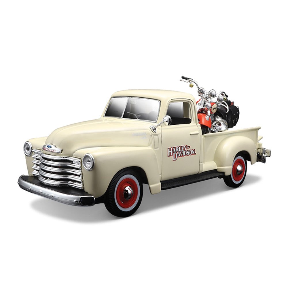 Maisto 1:24 Scale Harley Davidson 1950 Chevrolet 3100 & 2001 Heritage Springer Model