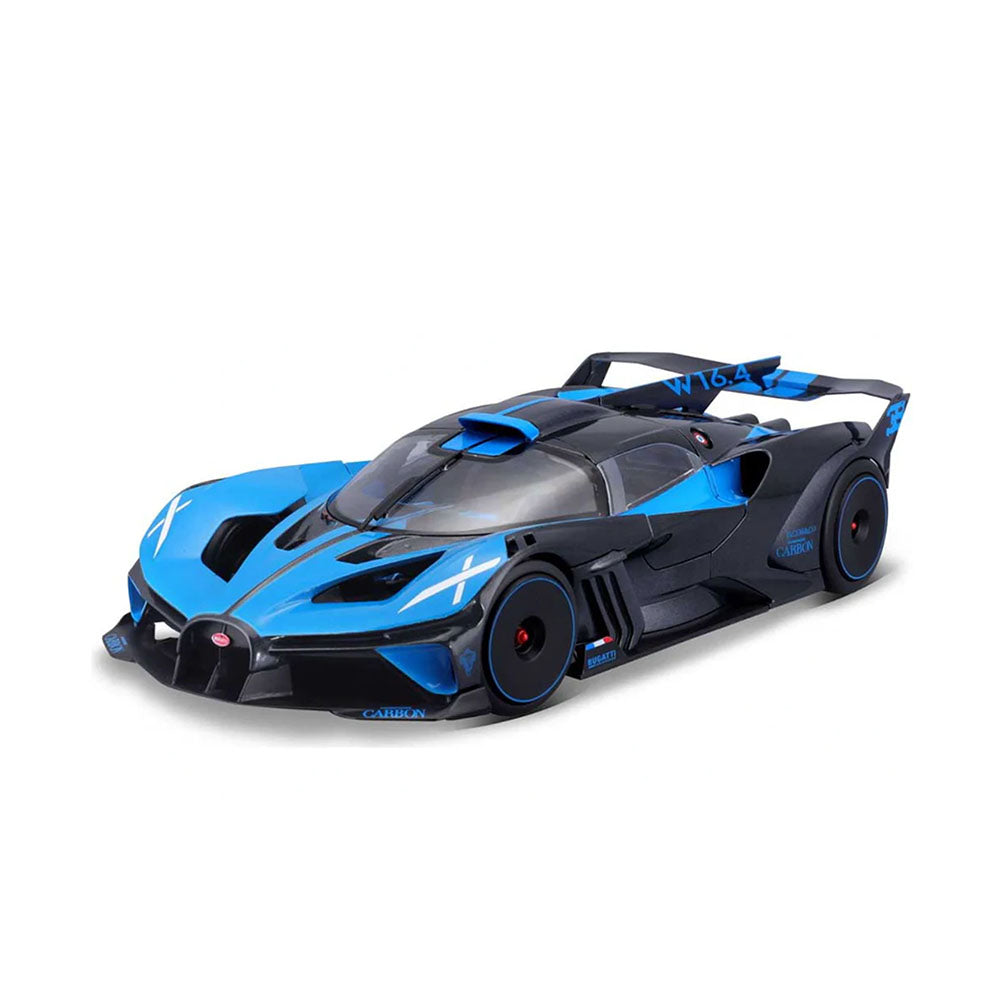 Bburago 1:18 Scale 2022 Bugatti Bolide Blue Black Diecast Racing Car Toy Model Replica