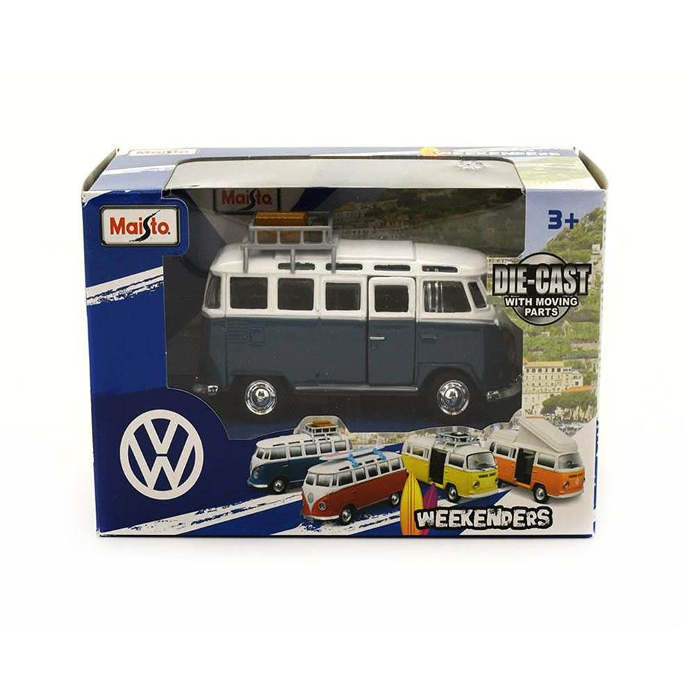 Maisto Fresh Metal 4.5" Volkswagen Van Samba With Luggage Rack Diecast Model