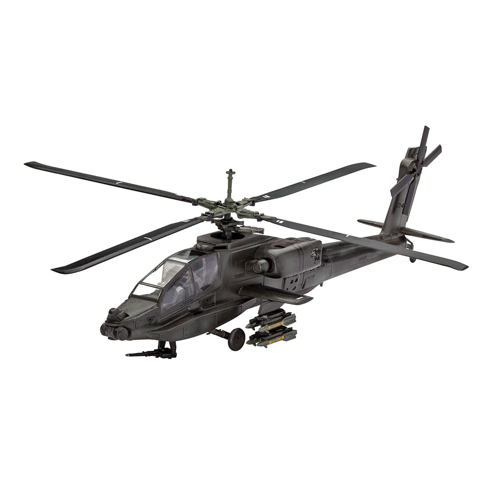 Revell 1:100 Scale Ah-64a Apahce Helicopter Assembly Plastic Model Toy