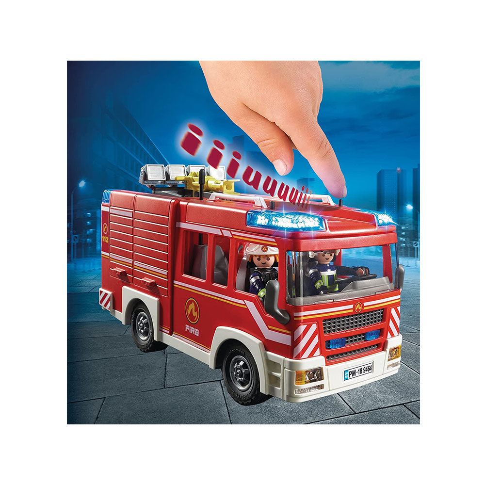 Playmobil City Action Fire Engine Truck With Light & Sound Model Toy PMB9464