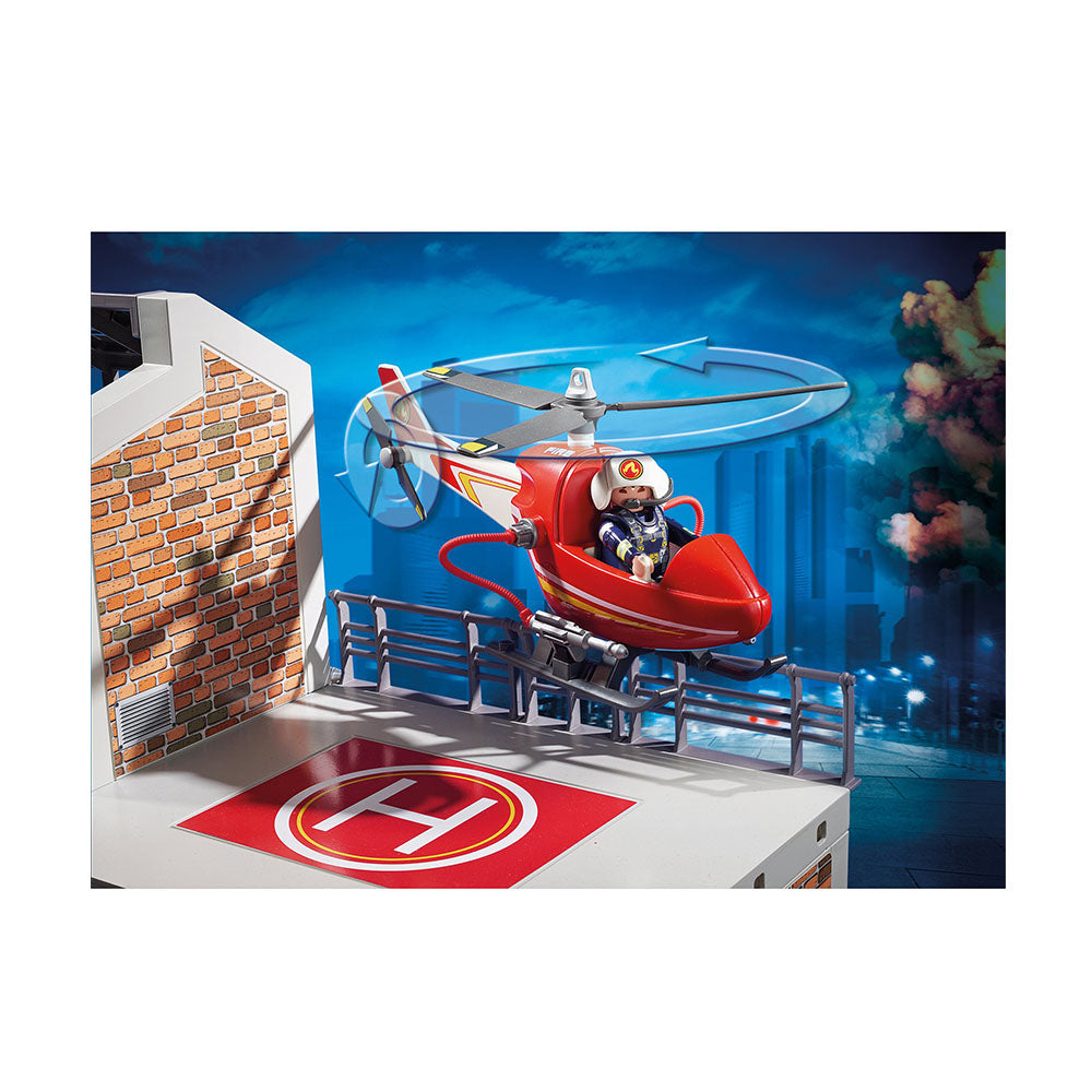 Playmobil City Action Fire Station With Light & Sound Model Kids Toy Gift