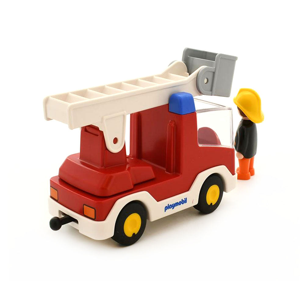 Playmobil 1.2.3 Ladder Unit Fire Truck With Fireman Figure Model Toy PMB6967