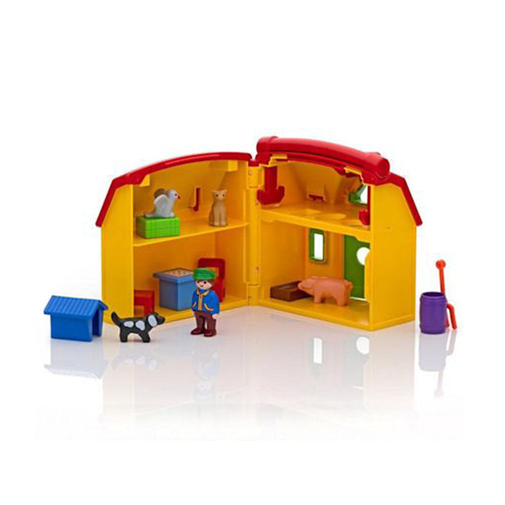 Playmobil 1.2.3 My Take Along Farm With Animals Figures Toy Model PMB6962