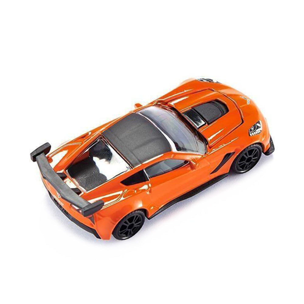 Siku Chevrolet Corvette ZR1 Orange Diecast Metal Model Vehicle Toy