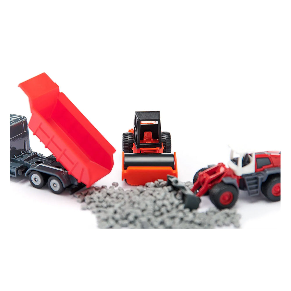 Siku Gift Set Road Construction 3 Vehicles Diecast Model Toy Set
