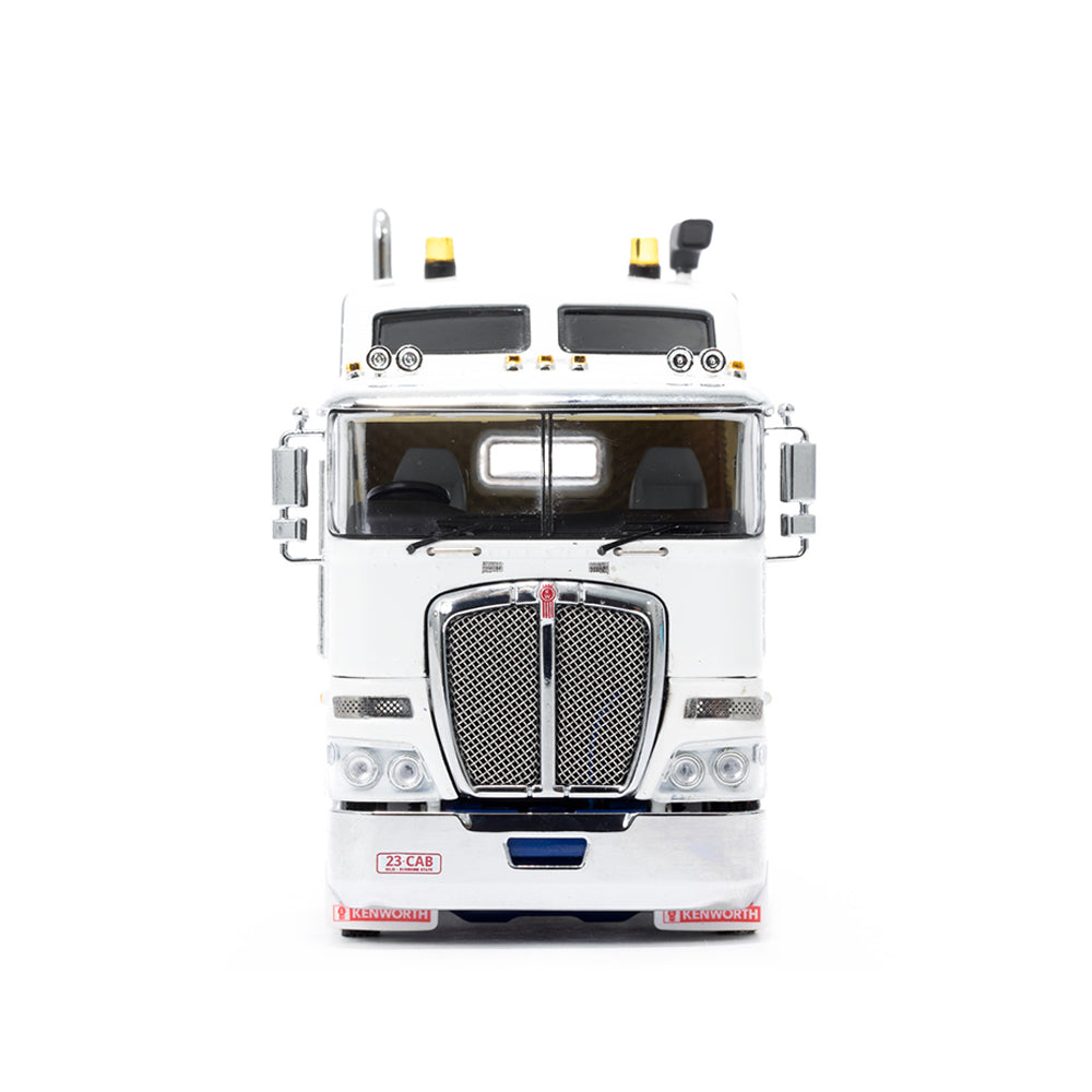 Drake 1:50 Scale Kenworth K200 2.3M Cabin Truck White Blue Chassis Diecast Model