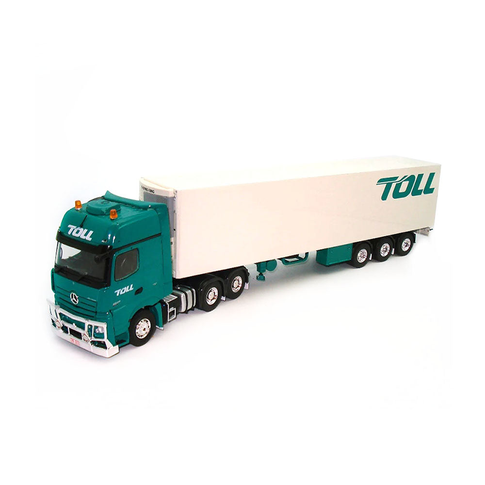 Roadragers 1:50 Scale Mercedes Benz MP04 Truck With Single Reefer Toll Trailer Model
