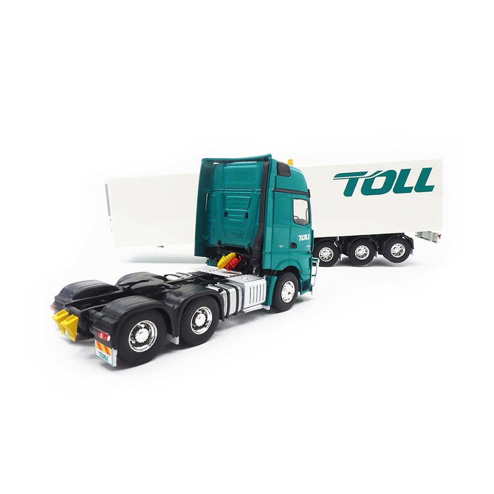 Roadragers 1:50 Scale Mercedes Benz MP04 Truck With Single Reefer Toll Trailer Model