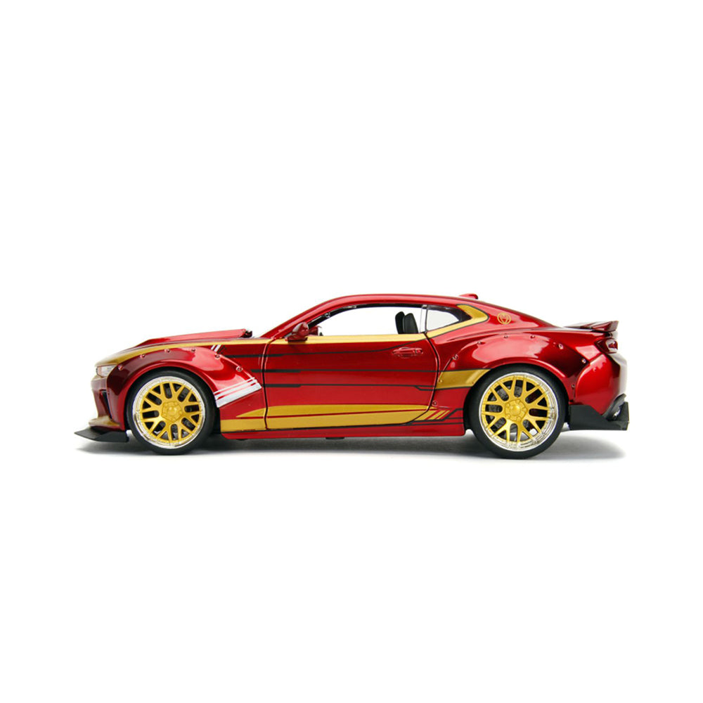 Jada 1:24 Scale Marvel Comics Iron Man 2016 Chevy Camero SS Hollywood Rides Car Model
