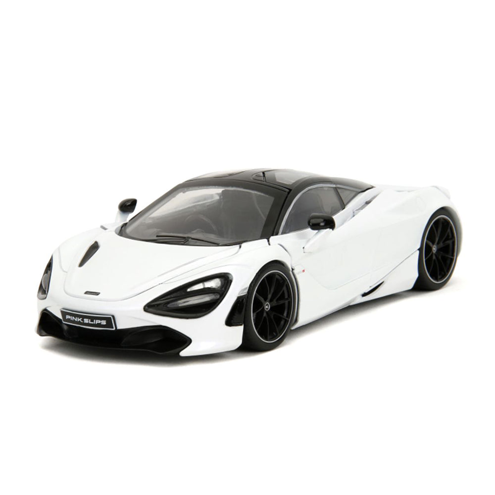 Jada 1:24 Scale Pink Slips Mclaren 720S White With Black Top Diecast Model