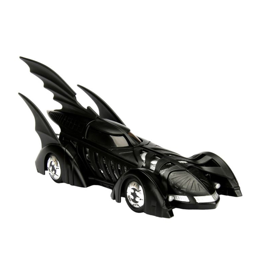 Jada 1:24 Scale Batman Forever Batmobile & Batman Figure Black Diecast Toy Model
