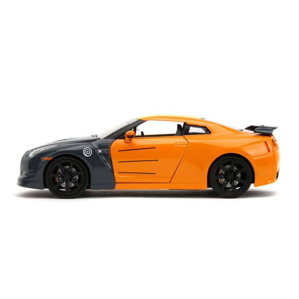 Jada 1:24 Scale Naruto 2009 Nissan GT-R R35 With Naruto Figure Diecast Model
