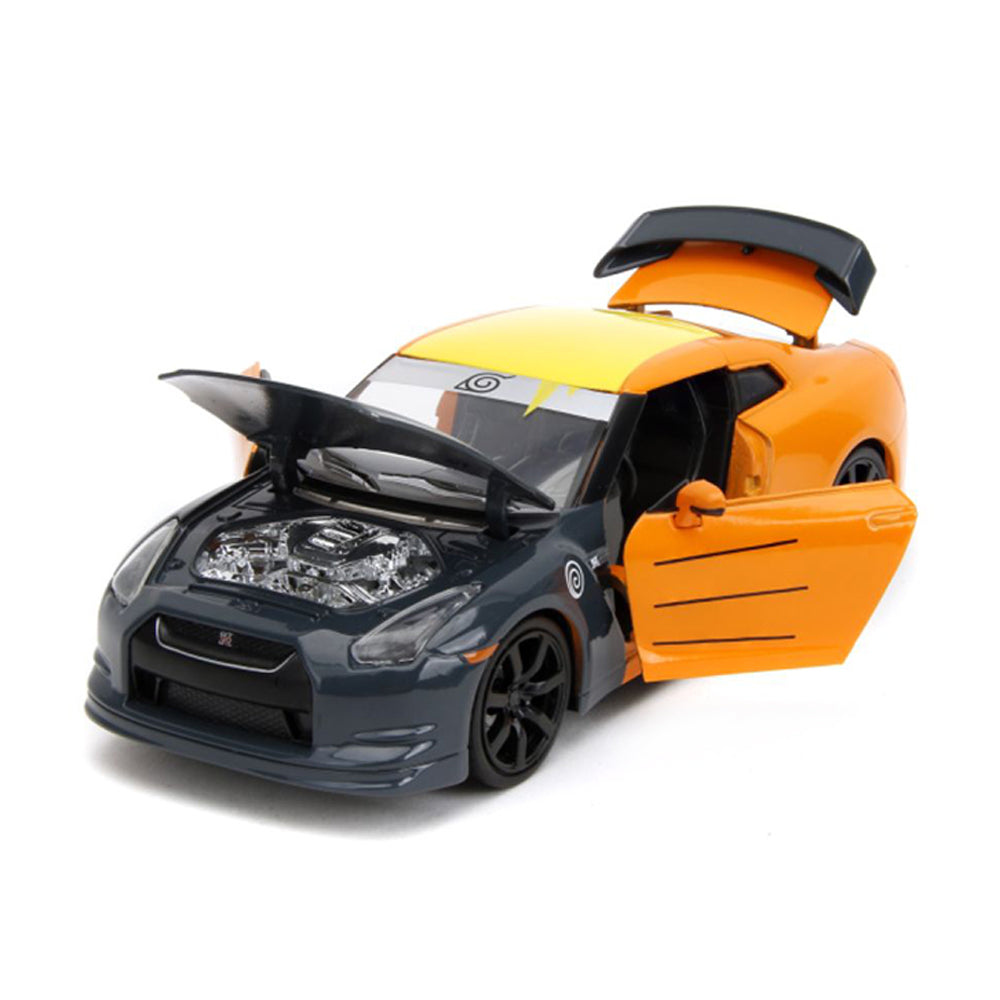 Jada 1:24 Scale Naruto 2009 Nissan GT-R R35 With Naruto Figure Diecast Model
