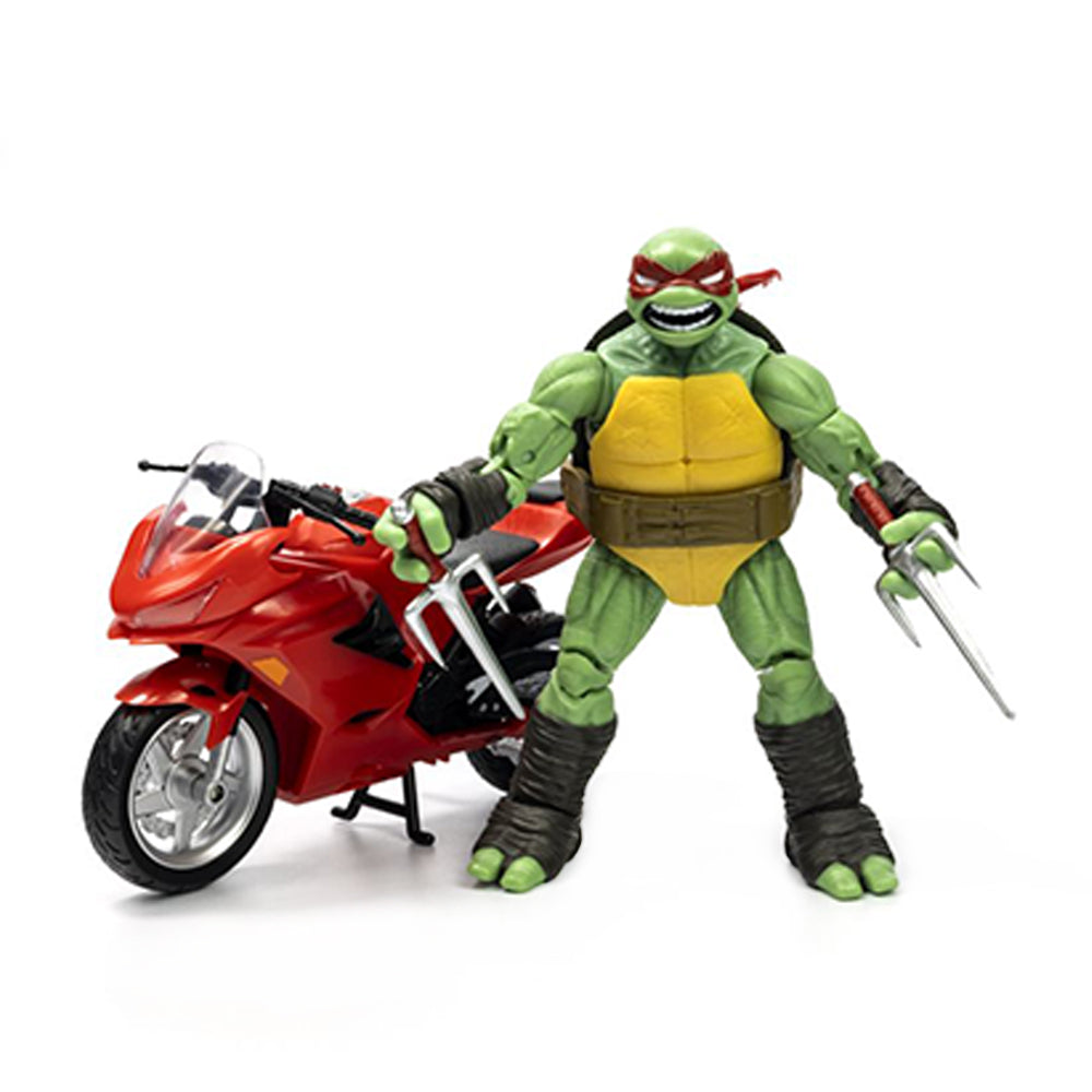 The Loyal Subjects Teenage Mutant Ninja Turtles Raphael Ninja & Motorcycle Model