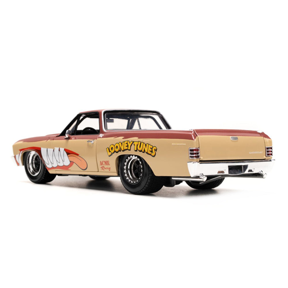 Jada 1:24 Scale Looney Tunes Chevy El Camino With Tassie Devil Diecast Vehicle Model