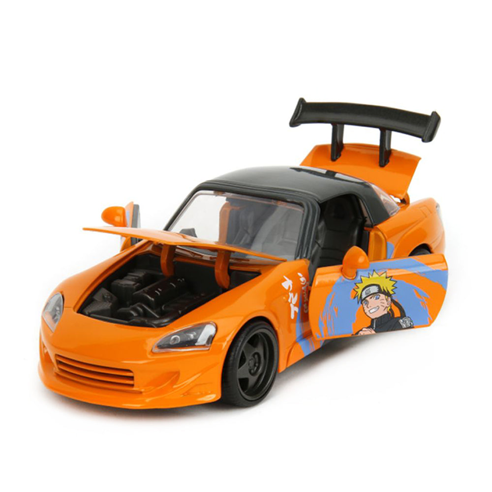 Jada 1:24 Scale Naruto 2001 Honda S2000 With Naruto Figure Diecast Vehicle Toy