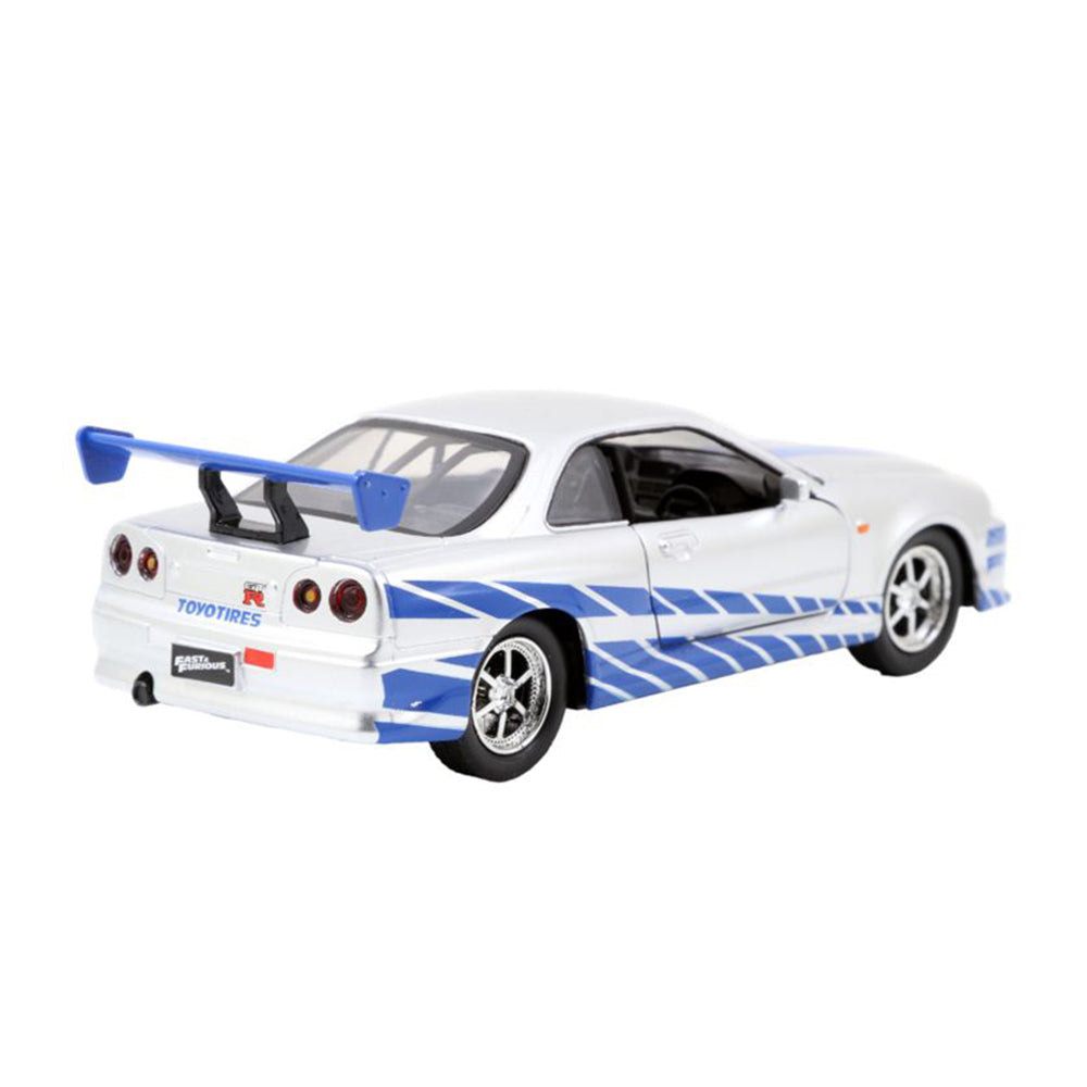 Jada 1:32 Scale Fast & Furious 2002 Nissan Skyline GTR R34 Diecast Car Model