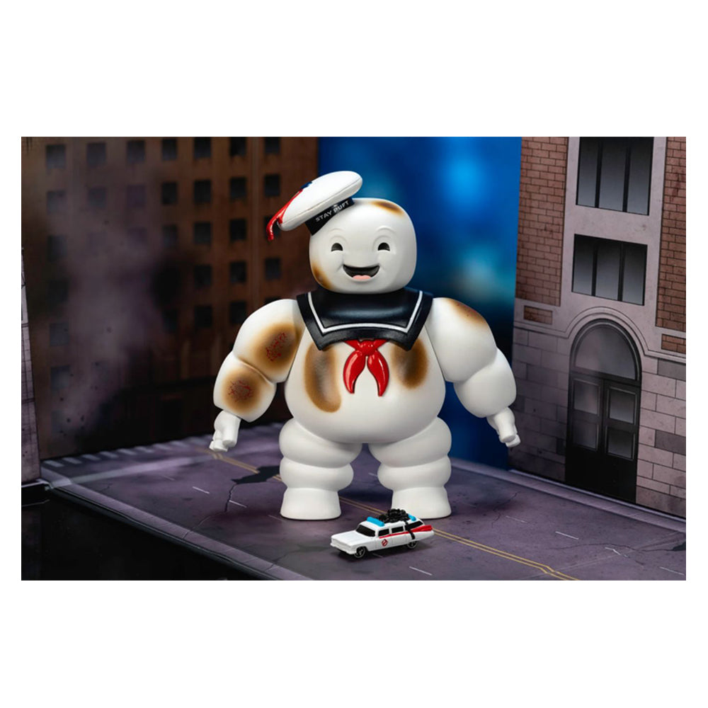 Jada Ghostbusters Stay Puft Marshmallow Man & Ecto-1 Next Level Nano Diorama Set
