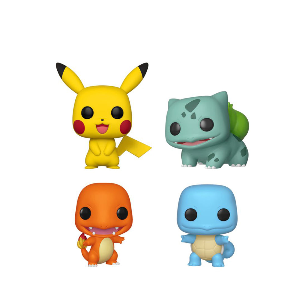 Funko Pokemon Pikachu Bulbasaur Charmander & Squirtle Pop! Figure Collectible