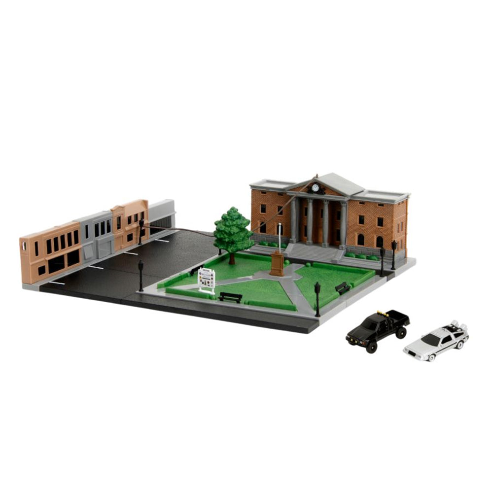 Jada Back To The Future Nano Scene Hill Valley Courthouse Diecast Set Model