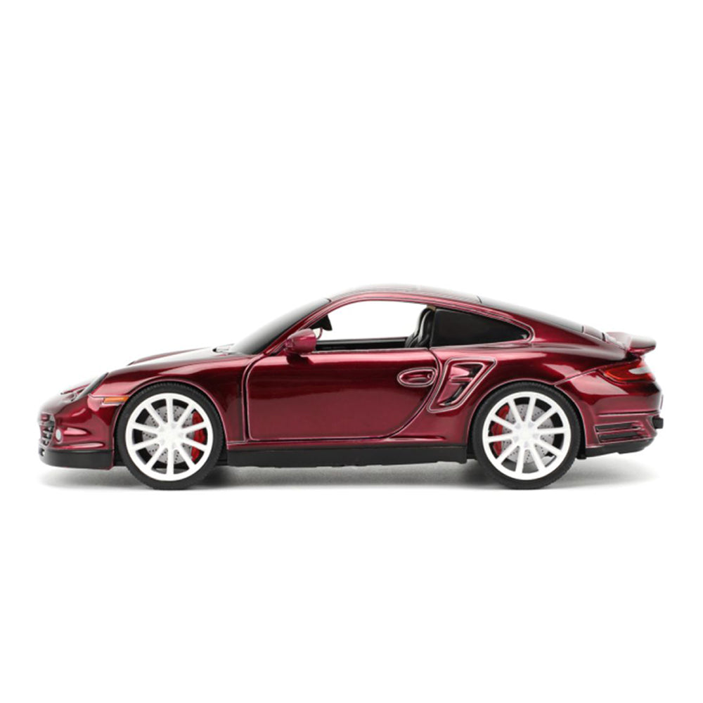 Jada 1:24 Scale Pink Slips Porsche 911 Turbo 997 Dark Red Diecast Car Model