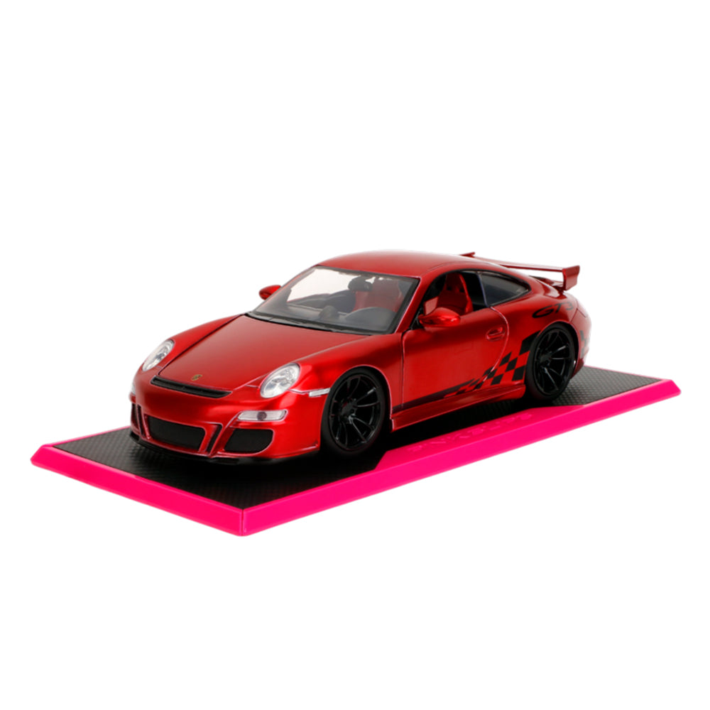 Jada 1:24 Scale Pink Slips Porsche 911 Turbo 997 Red Diecast Car Model