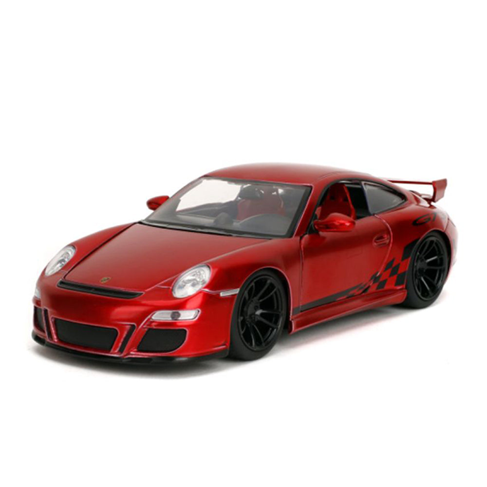 Jada 1:24 Scale Pink Slips Porsche 911 Turbo 997 Red Diecast Car Model