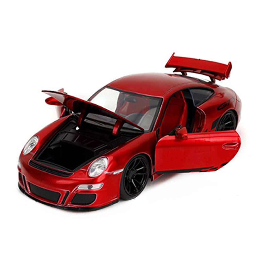 Jada 1:24 Scale Pink Slips Porsche 911 Turbo 997 Red Diecast Car Model