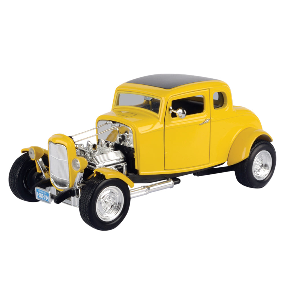 Motormax 1:18 Scale Timeless Legends 1932 Ford Hot Rod Yellow Diecast Vehicle