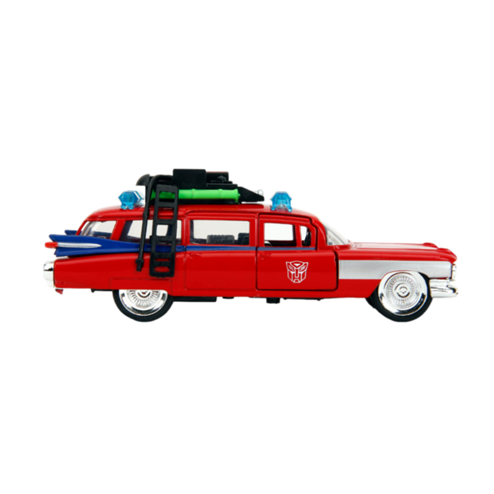 Jada 1:32 Scale Ghostbusters Cadillac Ecto-1 x Optimus Prime Diecast Car Model