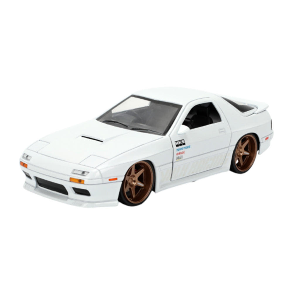 Jada 1:24 Scale JDM Tuners 1985 Mazda RX-7 FC White Diecast Vehicle Model