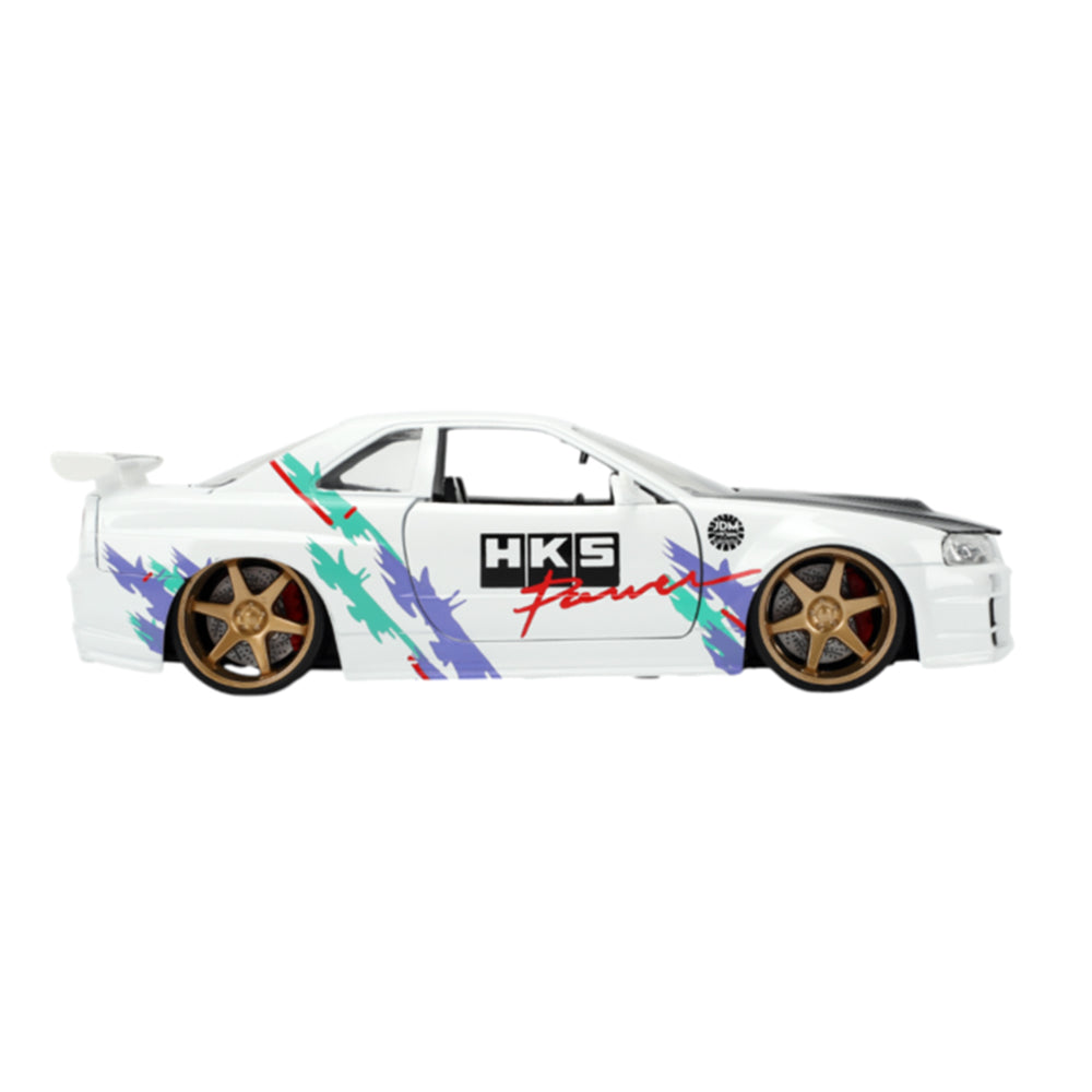 Jada 1:24 Scale JDM Tuners 2002 Nissan Skyline GT-R R34 Diecast Car Model