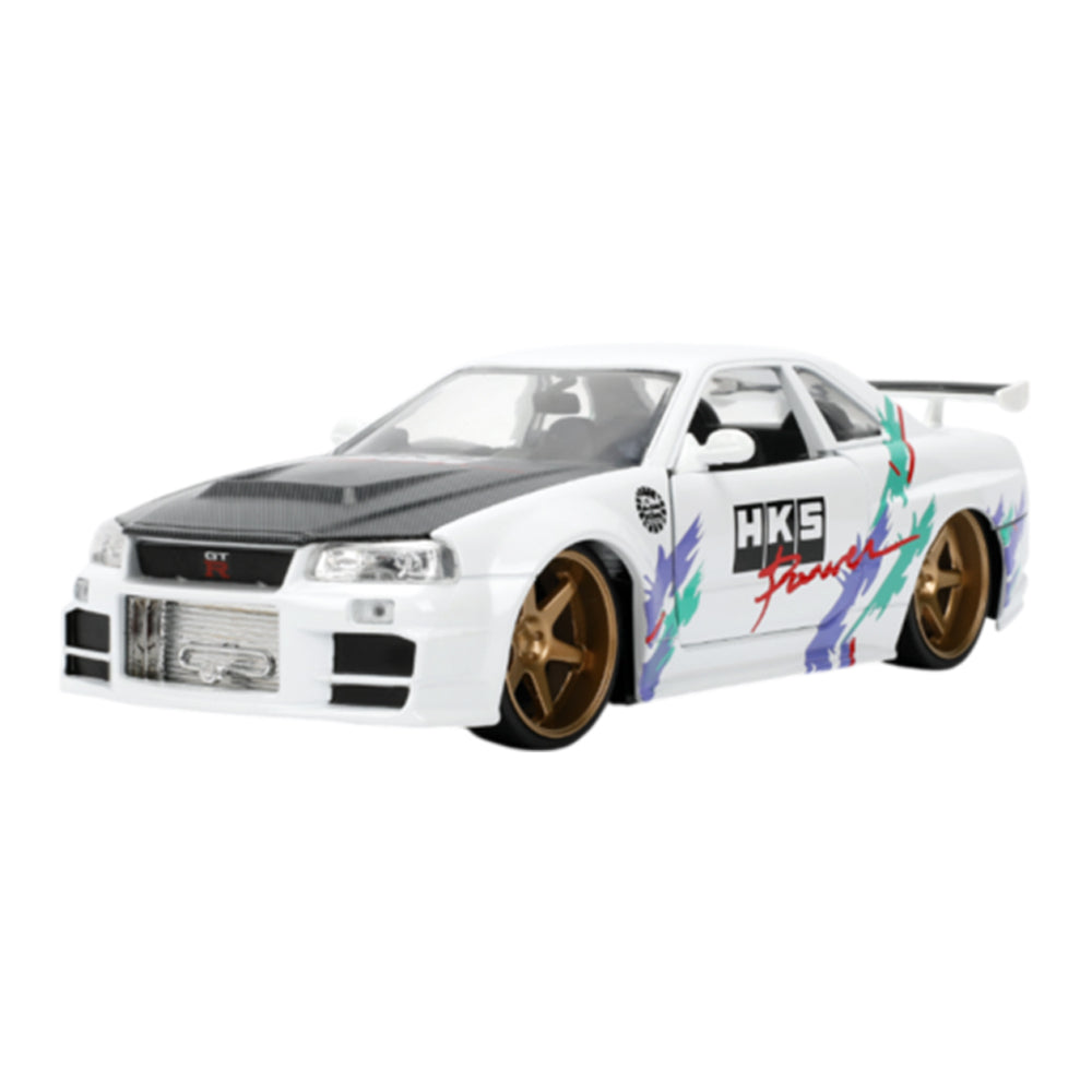 Jada 1:24 Scale JDM Tuners 2002 Nissan Skyline GT-R R34 Diecast Car Model