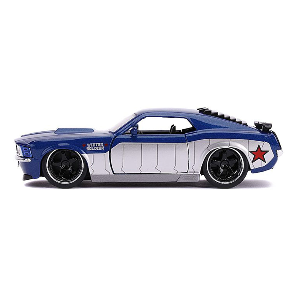 Jada 1:32 Scale Captain America Winter Soldier 1970 Ford Mustang Boss Diecast Vehicle