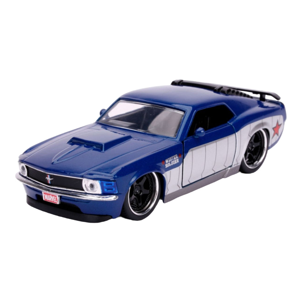 Jada 1:32 Scale Captain America Winter Soldier 1970 Ford Mustang Boss Diecast Vehicle